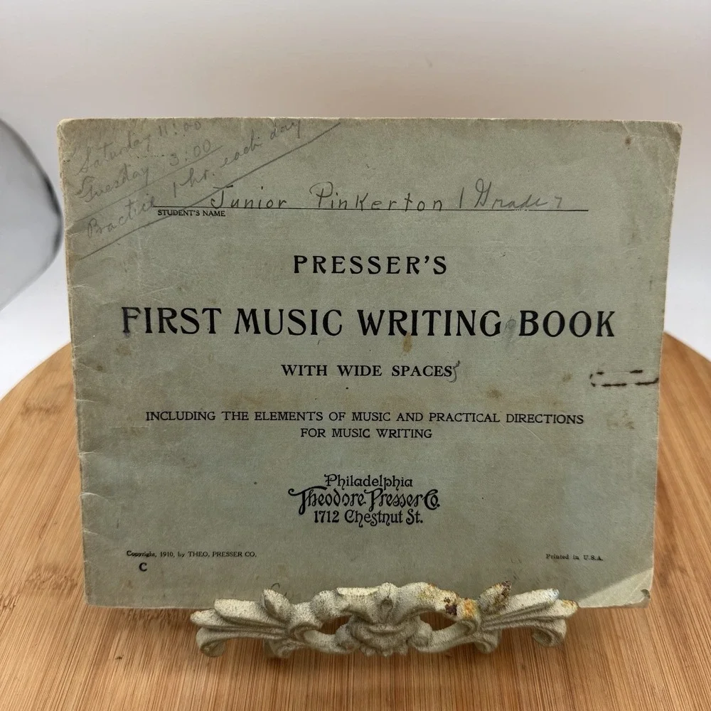 Presser's First Music Writing Book 1910 Elements Practical Directions